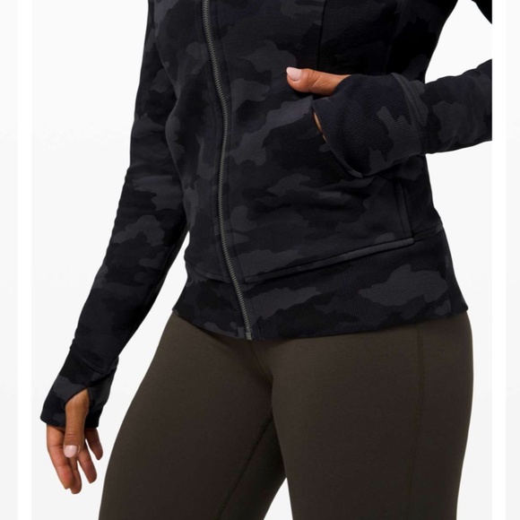 Lululemon Scuba Hoodie Heritage 365 Camo Deep Coal Multi Size 4 Grey Black - Picture 2 of 7